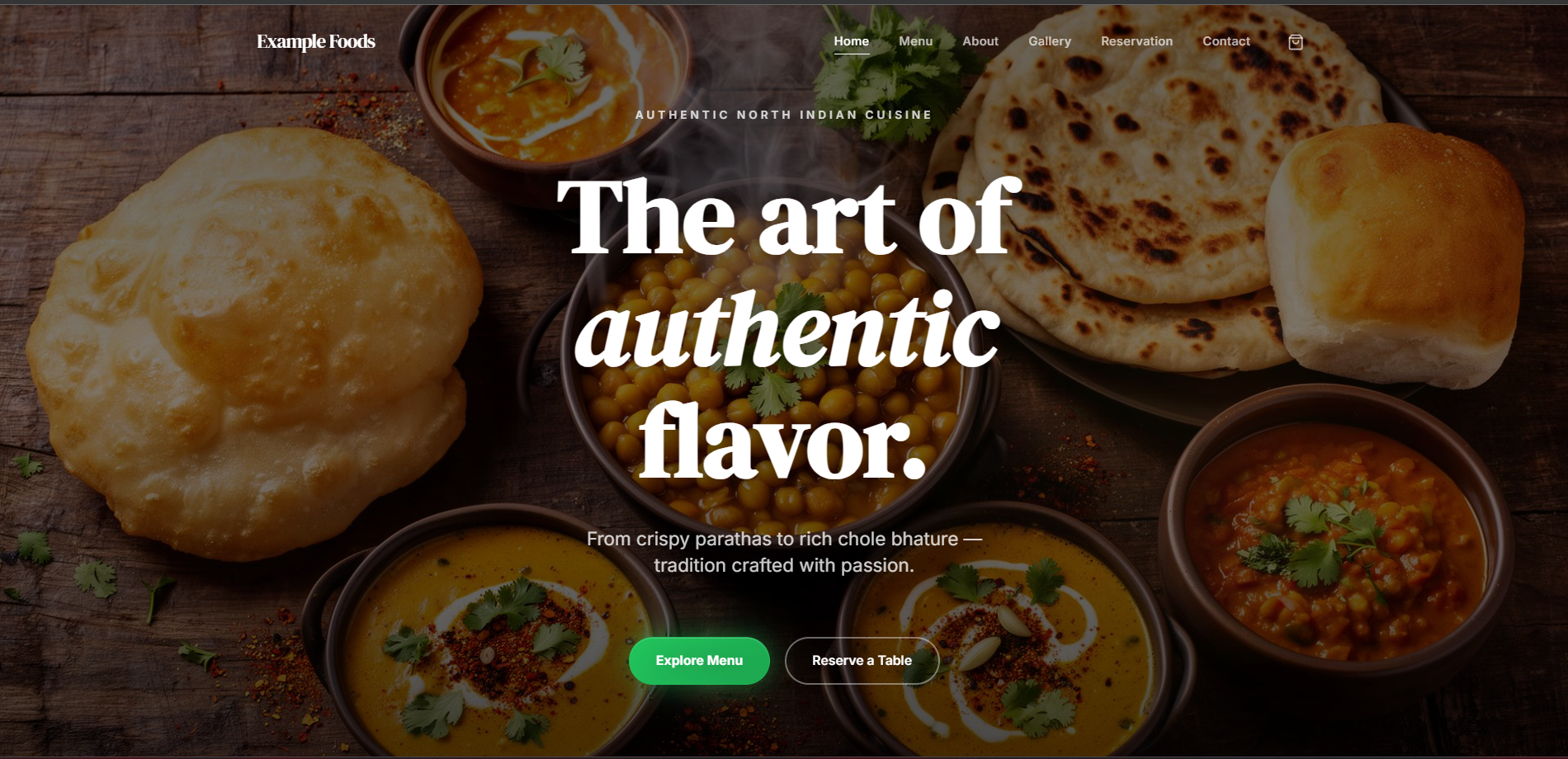 Restaurant Website — Restaurant Website built by Sai Ganesha MS, website developer in Bengaluru, India